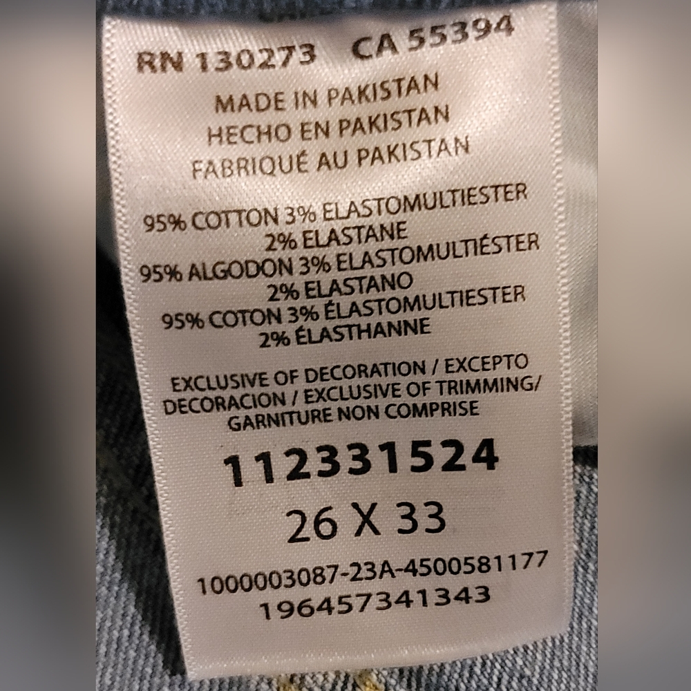 NWT Lee Distressed High Rise Flare Leg Blue Jeans Size 26 - Picture 8 of 8